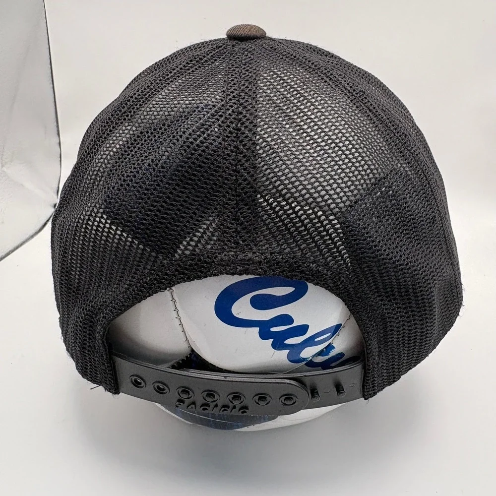 Voodoo Pacific Headwear Brown Mesh Trucker Cap Pro Model‎ VOD Records Graphic
